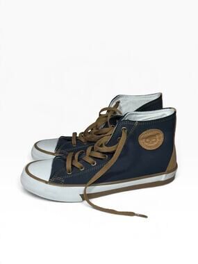 HARLEY DAVIDSON Shoes Womens 8 Toric Casual Sneakers High Top Blue Tan